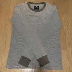 wings + horns ボーダー長袖カットソー