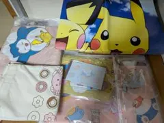 ポケモンバスタオル他 エコバッグ、ポーチ、メモ帳他