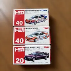 トミカ日産スカイラインGT-R(R34)マツダファミリア1500XG 4台セット