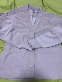 アディダス　ピンク　上着　タオル地素材　カーディガン