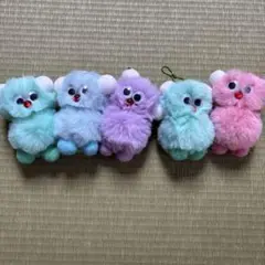 カラフルプラッシュキーチェーンぬいぐるみ