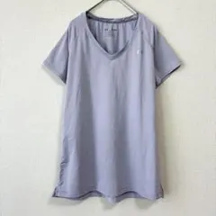 アンダーアーマー 無地 Vネック 半袖Tシャツ M 紫 ランニング