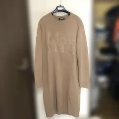 エスマックスマーラ Max Mara ベージュ ニットワンピース Ｌ