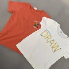 ANAP Tシャツセット（オレンジ・ホワイト）　110cm