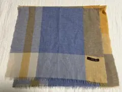 northpeace farm カシミヤストール ライトブルー×イエロー