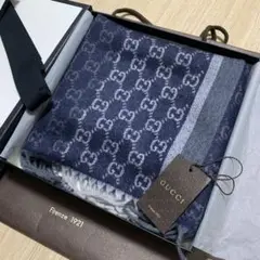 新品✨GUCCIシェリーラインマフラー✨箱紙袋セット❗️グッチマフラー 新品正規✨GUCCIマフラー✨グッチマフラー❗️箱紙袋セット