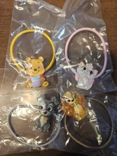 ディズニーキャラクター　Twinkleゴム　プーさん　マリー　トランプ　レディ