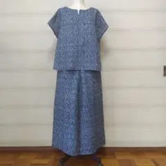 着物リメイク　セットアップ　紐ベルト付き