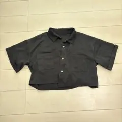 GRL 黒 ショート丈シャツ