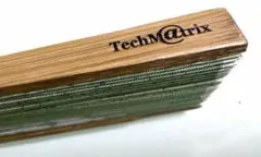 TechMatrix テクマトリックス 扇子 竹製 グリーン ノベルティ 非売品