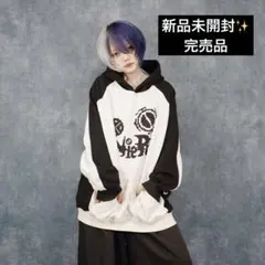 【ちあき様 専用】8BIT風FACE LOGO GRAY×BLACK PARKAのサムネイル