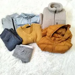 子ども服 110cm まとめ売り7点 ユニクロ 洗い替え 美品有 男の子 女の子