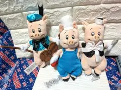 【美品】Disney100周年記念　3匹のこぶたぬいぐるみ　未使用に近い