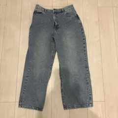 ワイドデニムパンツ ブルー LLサイズ美品