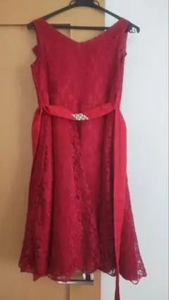 子供用ドレス150 赤 ワインレッド ピアノ発表会などに