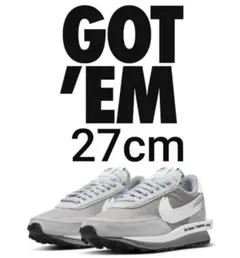 NIKE sacai Fragment LDWAFFLEグレー 27cm