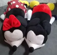 ディズニー　スリープ　寝顔　ミッキーマウス　ミニーマウス　ペア　ぬいぐるみ