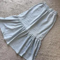 デニムティアードスカートライトブルーM新品