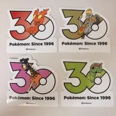 韓国 ポケモン 30周年記念 ステッカー 4枚セット - メルカリ