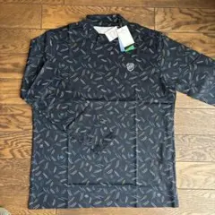 ZOY COOLMAX柄シャツ 長袖 モックネックL ネイビーのサムネイル