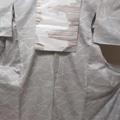 正絹白地紬袷着物、名古屋帯２点セットで4500円