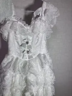 ホワイト レース ゴスロリ コスプレ衣装　新品