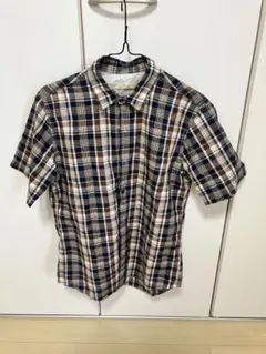 GLOBAL WORK 半袖チェックシャツ S