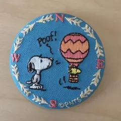 【新品】PEANUTS スヌーピー　刺繍缶バッジ　ウッドストック