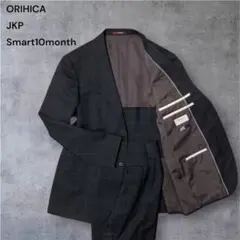 オリヒカ スーツ セットアップ ネイビー 紺 ウィンドウペン チェック L 春夏