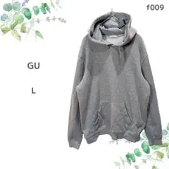 ジーユー　長袖　パーカー　Lサイズ　カジュアル　フード付き無地