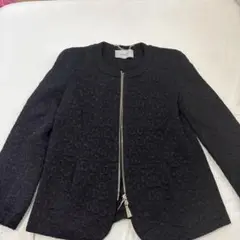 MARELLA ノーカラーレオパードジャケット