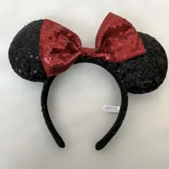 ミニーマウス風スパンコールカチューシャ