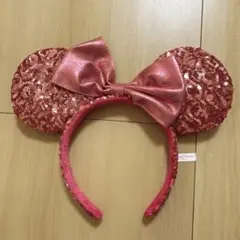【1度のみ使用】美品 ディズニーカチューシャ ピンクスパンコール