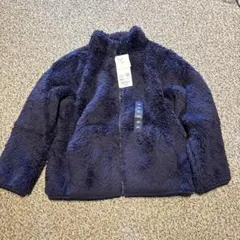ユニクロ★新品未使用品　青　ネイビー フリースジャケット ジップアップ★120