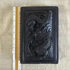 硯箱 龍彫刻 蓋付き 書道用品 アンティーク　平底　美術 値下げ交渉〇 硯箱 龍彫刻 蓋付き 書道用品 アンティーク 平底 美術 - メルカリ