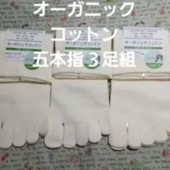 ３足組♪オーガニックコットン　 五本指ソックス(23～25)