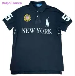 ポロラルフローレン ポロシャツ ビッグポニー ニューヨーク ブラック　XL