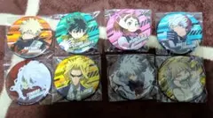 《8種コンプ》ヒロアカ 缶バッジ＆ステッカー gigo限定