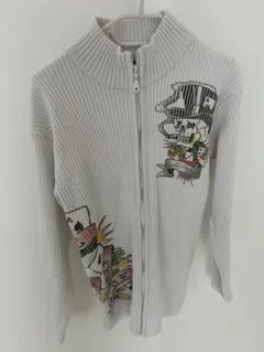 Ed Hardy スカル トランプ グラフィック ニットジャケット