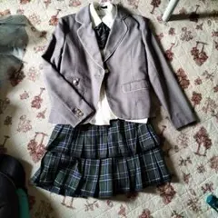 フォーマルスーツ チェック柄スカート付き
