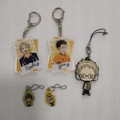 ハイキュー　キーホルダー　５点セット　　　菅原孝支　西谷夕　月島蛍　山口忠