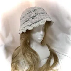 バケットハット ビーニー 帽子編み物 クロシェハット ［034］