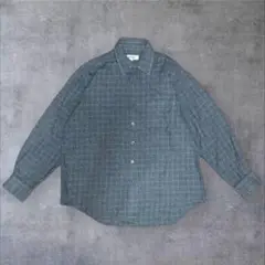 グレー チェック柄 フランネルシャツ