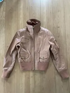 FREE'S SHOP フリーズショップ　レザージャケット　リブ　レディースM