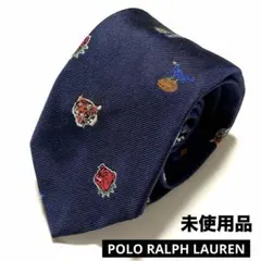 極美品꧂ ポロラルフローレン ネクタイ タータンチェック柄 ドクロ
