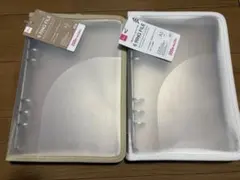 DAISO　6リングファイル　A5 【ベージュ·ホワイト　セット】★人気★