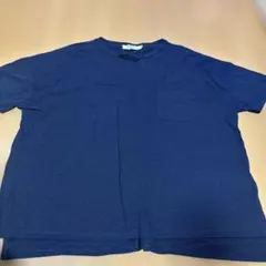 Samansa Mos2 blue ポケット付きTシャツ ネイビー Mのサムネイル