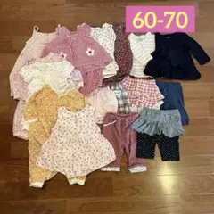 まとめ売り女の子60-70サイズ夏服16点