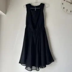 SPIRALGIRLブラック フレアスカートワンピース