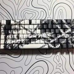 E元素 マキマキーキャップ、青軸30個、黒キーキャップ付き